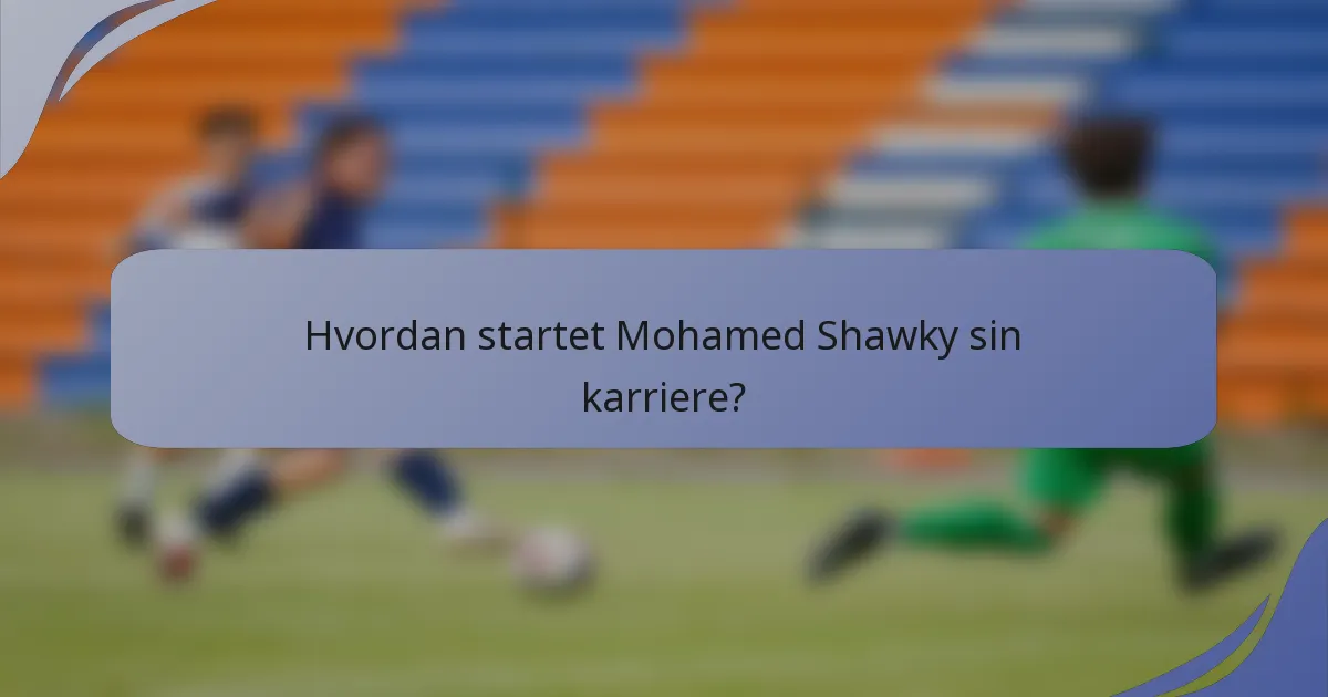 Hvordan startet Mohamed Shawky sin karriere?